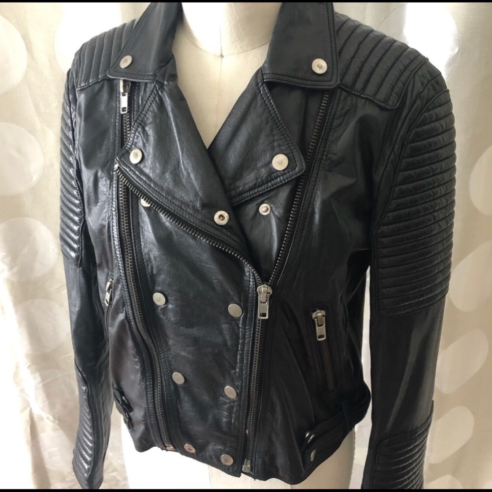 Leather jacket from Mango